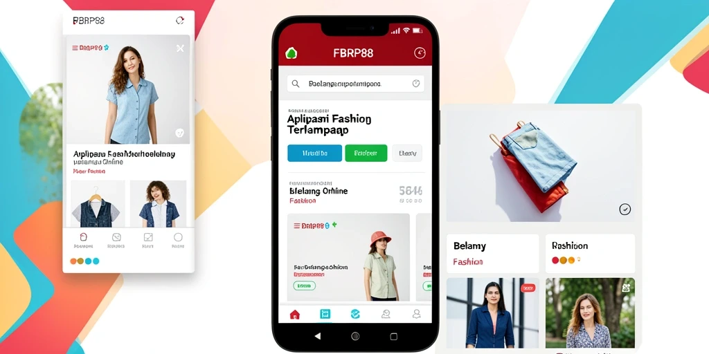 Antarmuka intuitif aplikasi FBRP88 untuk belanja fashion.