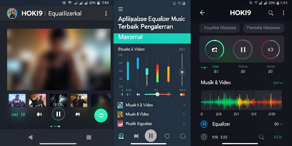 Tampilan antarmuka HOKI9 dengan fungsi Equalizer yang user-friendly.