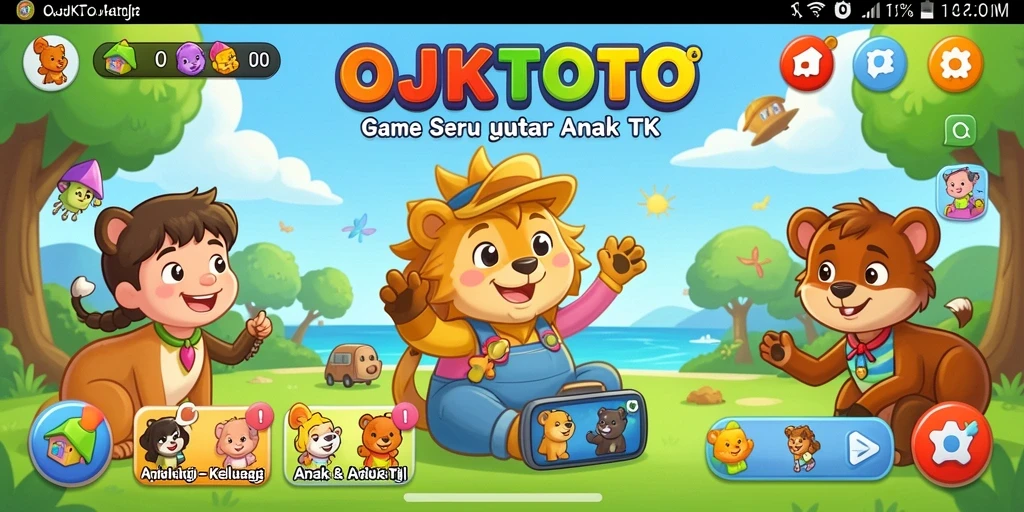 Antarmuka OJKTOTO yang cerah dan menarik untuk anak-anak.