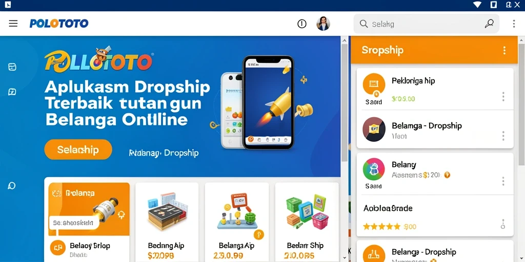 Tampilan antarmuka aplikasi POLOTOTO yang user-friendly dan informatif.