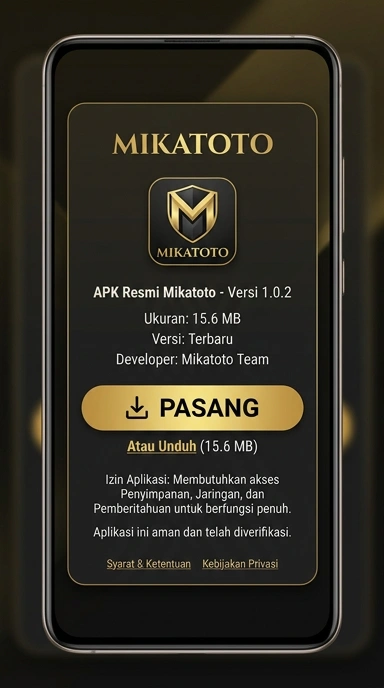 Tampilan halaman APK mikatoto